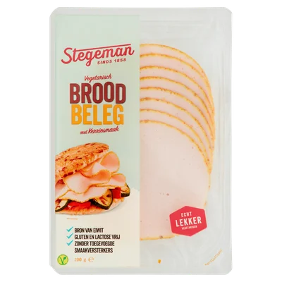 Stegeman Vegetarische plakjes kerrie Tray 100 g