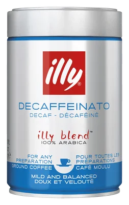 Illy Gemalen decafe Blik 250 g