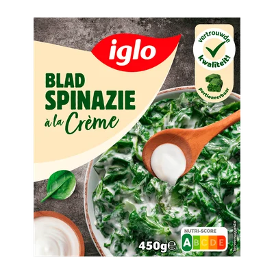 Iglo Bladspinazie a la Crème Doos 450 g