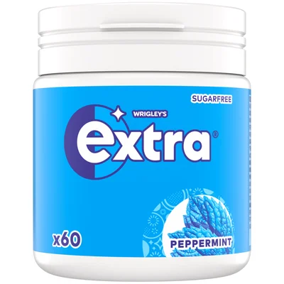 Extra Peppermint kauwgom suikervrij pot