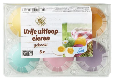 Van Beek Gekleurde gekookte vrije uitloopeieren