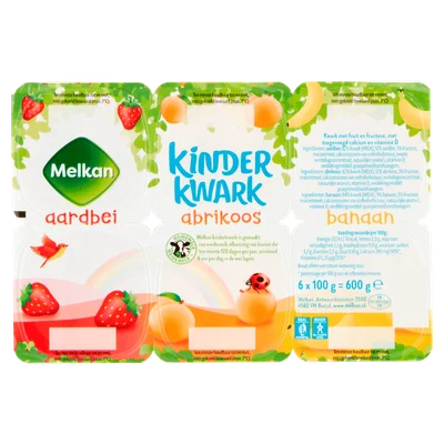Melkan Toetiemonster Kinderkwark 6 x 100 gram