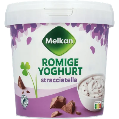 Melkan roomyoghurt stracciatella