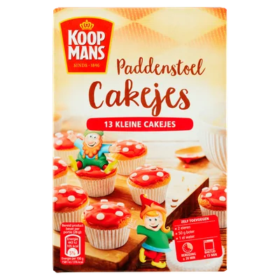 Koopmans Paddenstoel cakejes bakmix