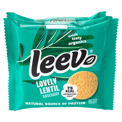 Leev Bio Linzenwafels rozemarijn 2-pack