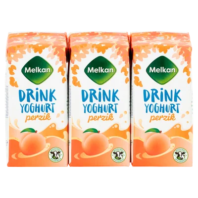 Melkan Drinkyoghurt perzik mini 6-pack