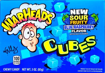 Warheads Sour Cubes Blue Raspberry
