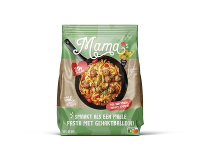 Mama's Maaltijden Pasta with meatballs