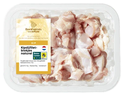 PLUS Boerentrots Kipdijfiletblokjes naturel
