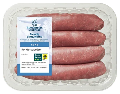 PLUS Boerentrots Rundersaucijzen 4 stuks