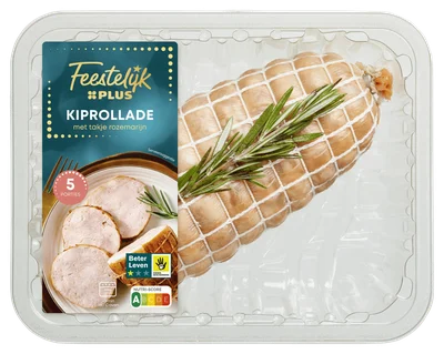 Feestelijk PLUS Kiprollade met een takje rozemarijn