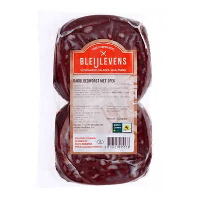 Bleijlevens Bakbloedworst met spek