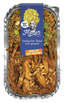 Mama's Maaltijden Indische nasi met kippendijsaté