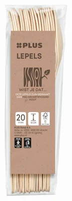 PLUS Lepel hout FSC 160mm