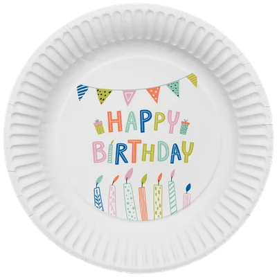 Folat Bordjes Happy Birthday Eco 23cm