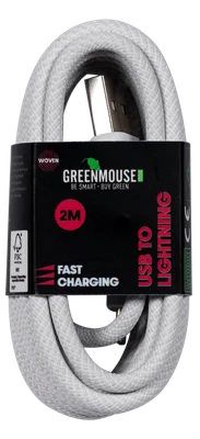 GreenMouse Lightning kabel woven 2m