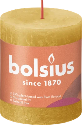 Bolsius Rustiek stompkaars 80/68 Honeycomb Yel