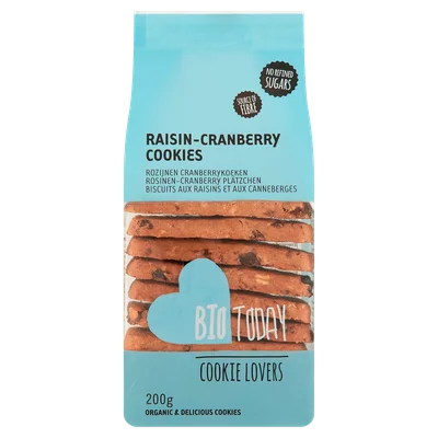 BioToday Koeken Rozijn en Cranberry bio