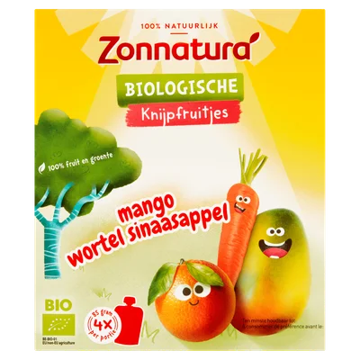 Zonnatura Knijpfruit Mango Wortel Sinaasappel