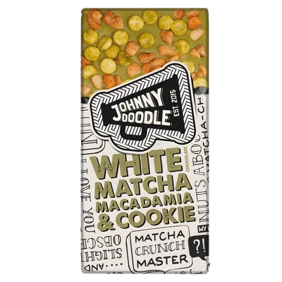 Johnny Doodle White matcha macadamia cookie