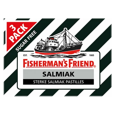 Fisherman's Friends Salmiak suikervrij 3 pack
