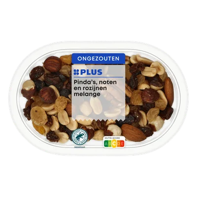 PLUS Pindas noten en rozijnen melange
