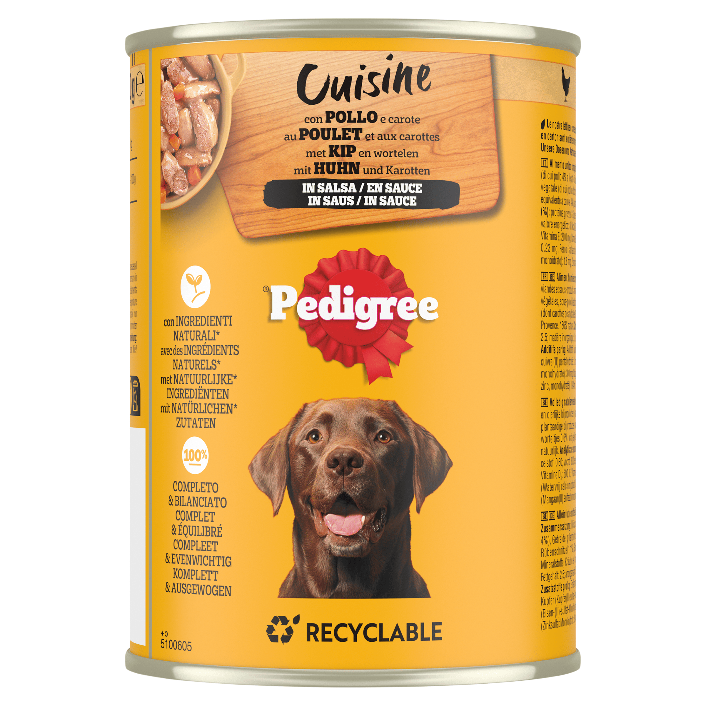 Pedigree blik kip
