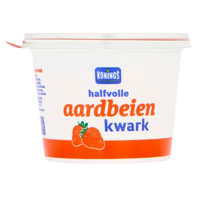 Konings Halfvolle aardbeien kwark