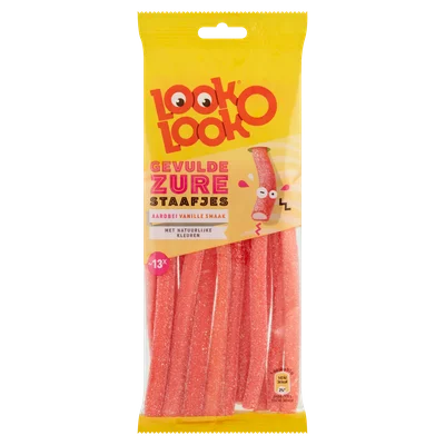 Look O Look Zuur gevulde staafjes Zuur Snoep Zak