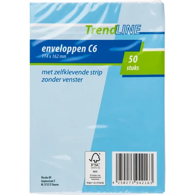 Trendline Enveloppen C6 50 stuks