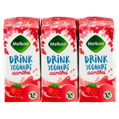 Melkan Drinkyoghurt aardbei