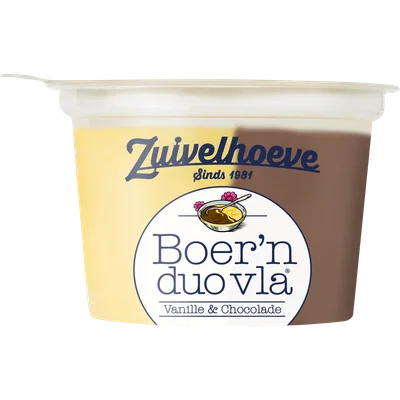 Zuivelhoeve Boern duo vla vanille chocolade