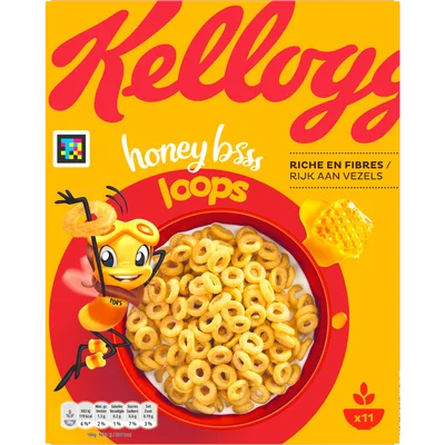 Kelloggs Gemengde volkorengraan honey loops