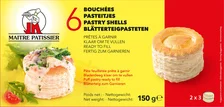 Maitre Patissier Pasteibakjes 6 st.