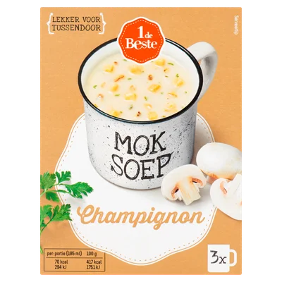 1 de Beste 1 kop soep champignonsoep 3 st.