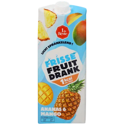 1 de Beste Frisse fruitdrank ananas-mango 1kcal