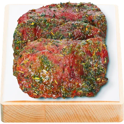 Vleeschmeesters Rundersteak alm gemarineerd 3 st