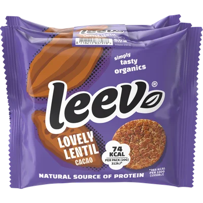 Leev Bio lentil wafels cacao 3x2
