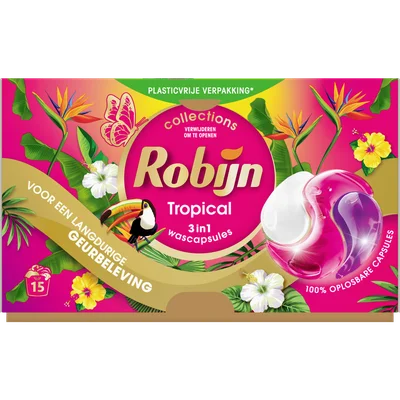 Robijn Vloeibaar wasmiddel 3 in 1 caps tropical