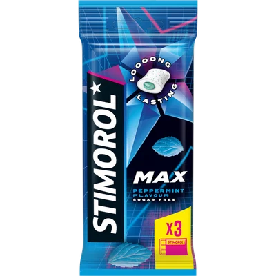 Stimorol Kauwgom max peppermint 3 st.