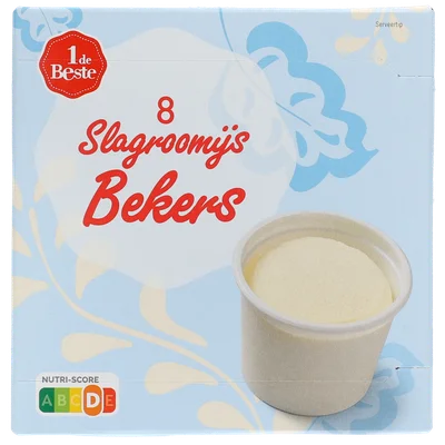 1 de Beste Slagroomijsbekers 8st.