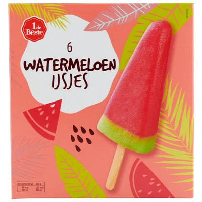 1 de Beste Watermeloenijsjes 6 stuks