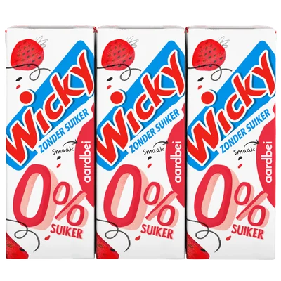 Wicky Aardbei 0% 6x20 cl