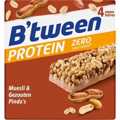 Hero Btween protein muesli&pinda 4st