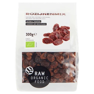 Raw Organic Food Rozijnenmix bio