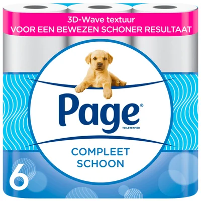 Page Compleet Schoon toiletpapier Zak 6 st