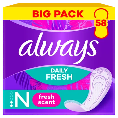 Always Inlegkruisjes fresh normal fresh scent Doos 58 st