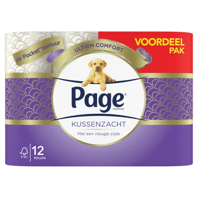 Page Kussenzacht toiletpapier Zak 12 st
