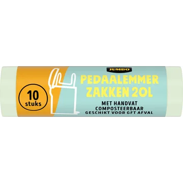 Jumbo Pedaalemmerzakken Biologisch 20 L met Handvat 10 Stuks
