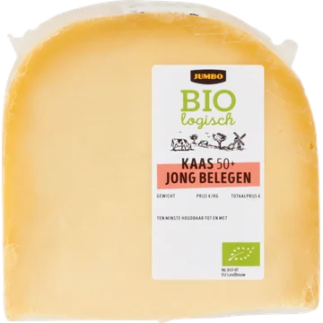 Jumbo Biologische Kaas Jong Belegen 50+ Stuk ca. 450 g